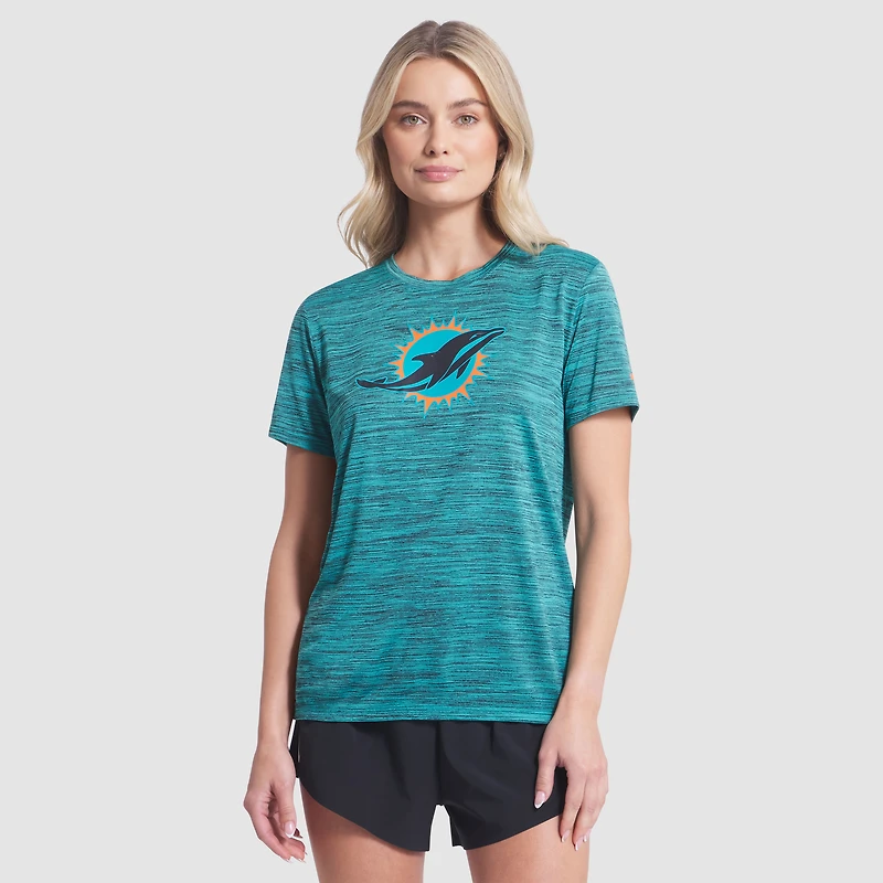 T-shirt Nike Turbo Green Miami Dolphins 2025 Rivalries Collection Sideline Velocity Dri-FIT pour femme