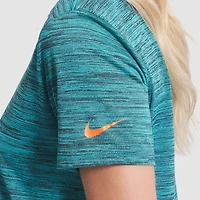 Women's Nike Turbo Green Miami Dolphins 2025 Rivalries Collection Sideline Velocity Dri-FIT T-Shirt