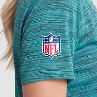 Women's Nike Turbo Green Miami Dolphins 2025 Rivalries Collection Sideline Velocity Dri-FIT T-Shirt