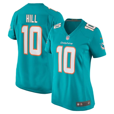 Maillot de joueur Nike Tyreek Hill Aqua Miami Dolphins pour femme