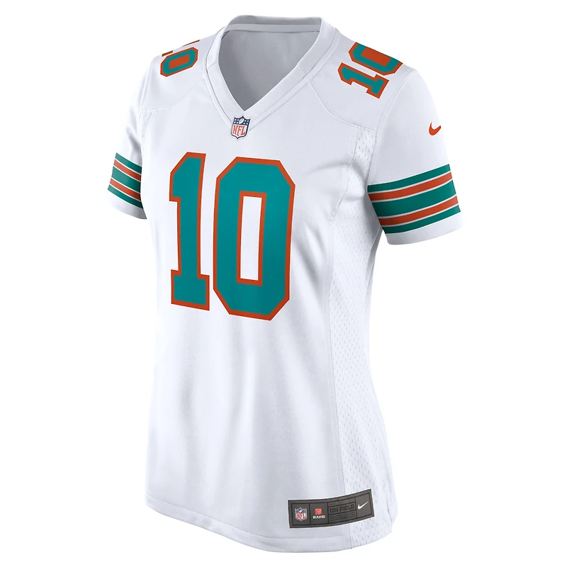 Maillot Nike Tyreek Hill blanc pour femme des Dolphins de Miami