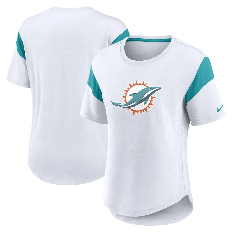 Women's Nike White Miami Dolphins Fashion T-Shirt