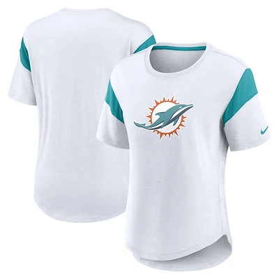 T-shirt Nike blanc Miami Dolphins pour femme
