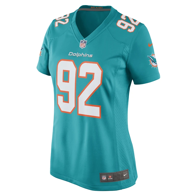 Women's Nike Zach Sieler Aqua Miami Dolphins Game Jersey