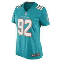 Women's Nike Zach Sieler Aqua Miami Dolphins Game Jersey