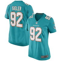 Women's Nike Zach Sieler Aqua Miami Dolphins Game Jersey