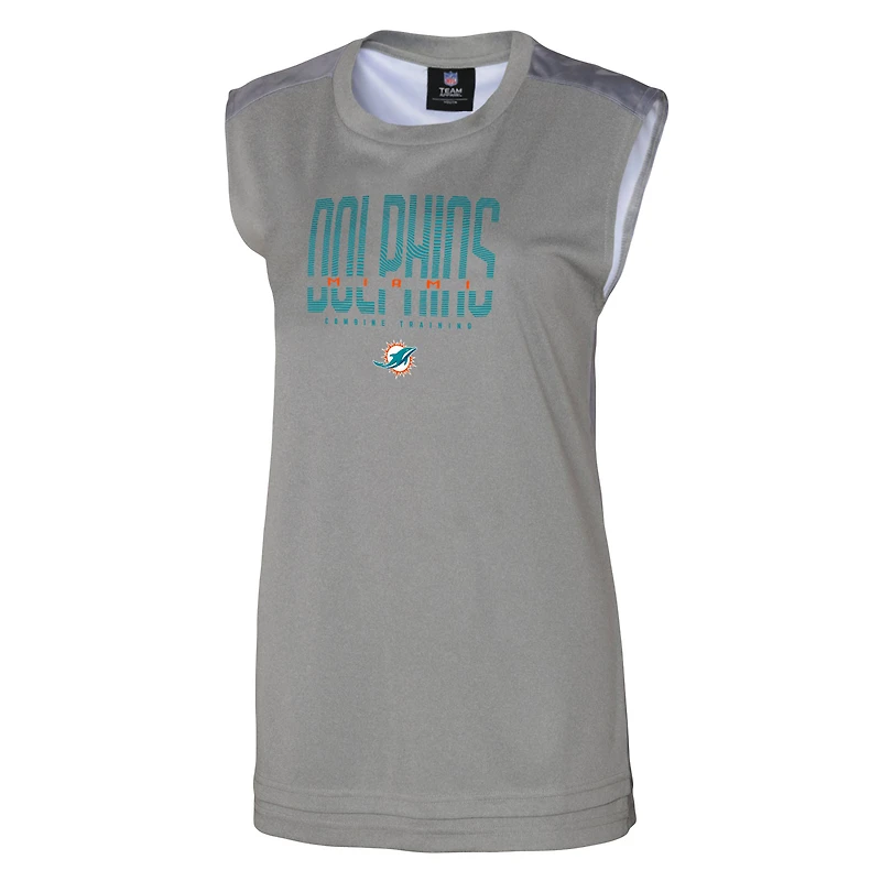 Women's Outerstuff  Gray Miami Dolphins No Sweat Tank Top