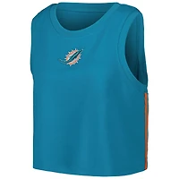 Débardeur court Pro Standard Aqua Miami Dolphins Ombre Wordmark Classic pour femme