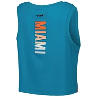 Débardeur court Pro Standard Aqua Miami Dolphins Ombre Wordmark Classic pour femme