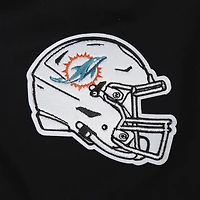 Women's Pro Standard Black Miami Dolphins Jeweled Cropped Pullover Hoodie