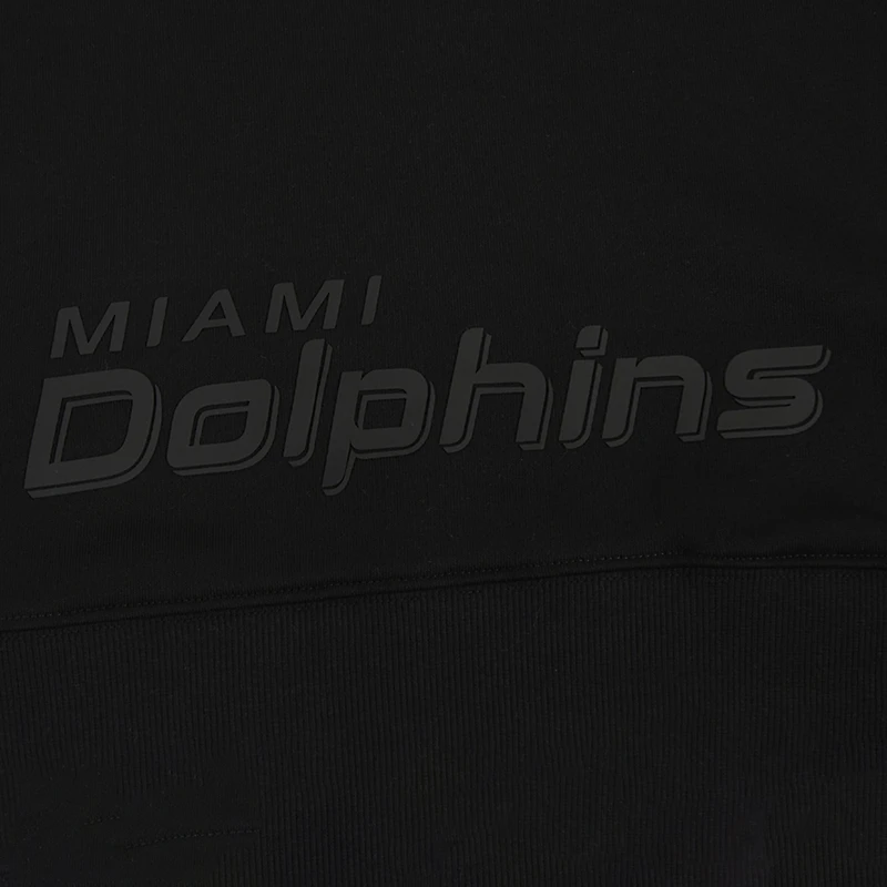 Women's Pro Standard Black Miami Dolphins Jeweled Cropped Pullover Hoodie