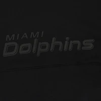 Women's Pro Standard Black Miami Dolphins Jeweled Cropped Pullover Hoodie