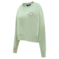 Sweat-shirt oversize court neutre Pro Standard vert clair pour femme des Dolphins de Miami