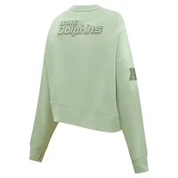 Sweat-shirt oversize court neutre Pro Standard vert clair pour femme des Dolphins de Miami