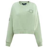 Sweat-shirt oversize court neutre Pro Standard vert clair pour femme des Dolphins de Miami