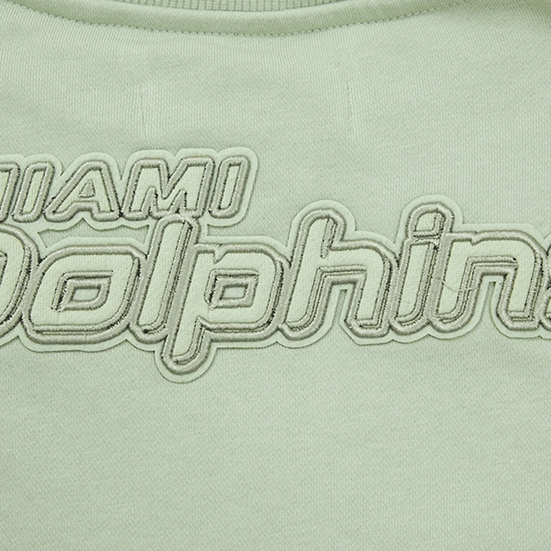 Sweat-shirt oversize court neutre Pro Standard vert clair pour femme des Dolphins de Miami