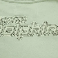 Sweat-shirt oversize court neutre Pro Standard vert clair pour femme des Dolphins de Miami