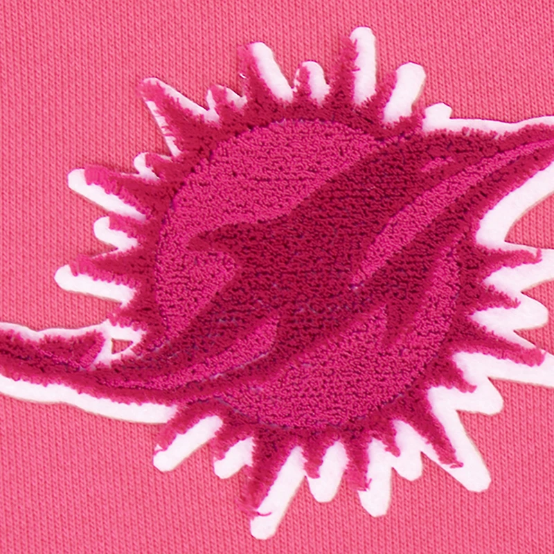 Sweat à capuche court en polaire rose Pro Standard des Dolphins de Miami pour femmes