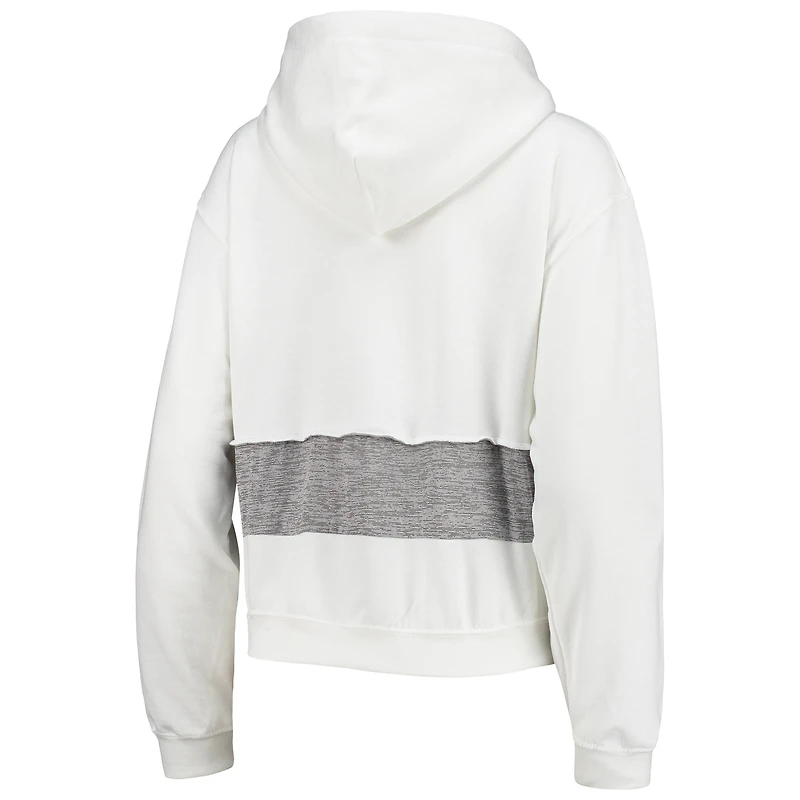 Women's Refried Apparel White Miami Dolphins Sustainable Crop Dolman Pullover Hoodie