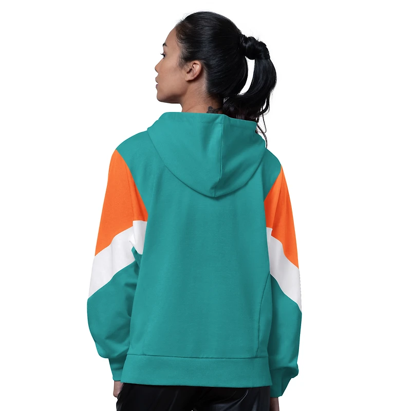 Sweat à capuche Starter Aqua Miami Dolphins Scrimmage pour femme