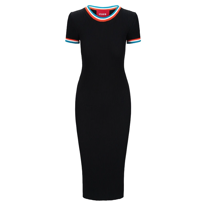 Robe Colleen noire/aqua pour femme STAUD Miami Dolphins