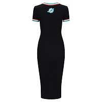 Robe Colleen noire/aqua pour femme STAUD Miami Dolphins