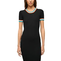 Robe Colleen noire/aqua pour femme STAUD Miami Dolphins