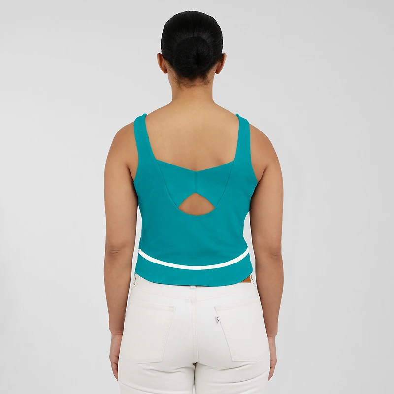 Women's WEAR by Erin Andrews Aqua Miami Dolphins Square Neck Tank Top