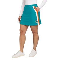 Jupe-short rayée Aqua Miami Dolphins pour femme WEAR by Erin Andrews