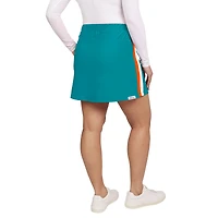 Jupe-short rayée Aqua Miami Dolphins pour femme WEAR by Erin Andrews