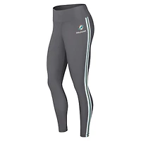 Women's WEAR by Erin Andrews Charcoal Miami Dolphins Color Block Leggings