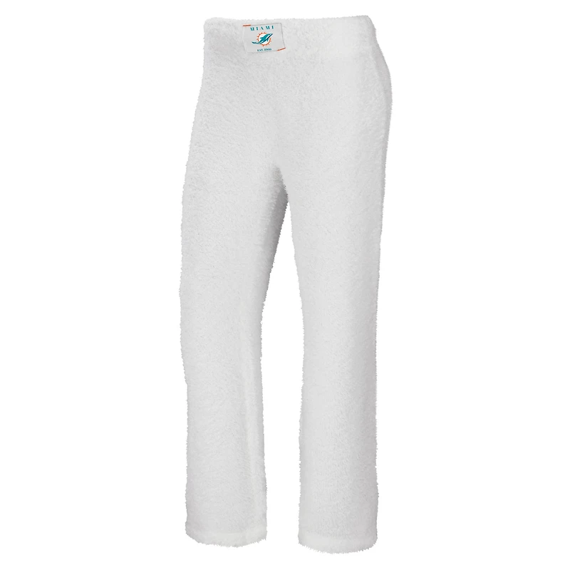 Women's WEAR by Erin Andrews Cream Miami Dolphins Cosy Scoop Neck Tank Top & Pants Sleep Set