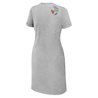 Robe t-shirt nouée gris chiné Miami Dolphins pour femme WEAR by Erin Andrews