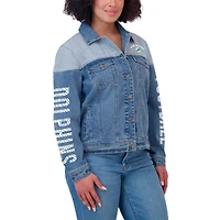 Veste en jean boutonnée pour femme WEAR by Erin Andrews Miami Dolphins