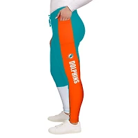 Leggings à blocs de couleurs bleu sarcelle/orange Miami Dolphins WEAR by Erin Andrews pour femme
