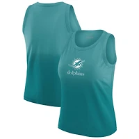 Débardeur WEAR by Erin Andrews x Gracie Hunt pour femme, motif ombré des Miami Dolphins, couleur aqua