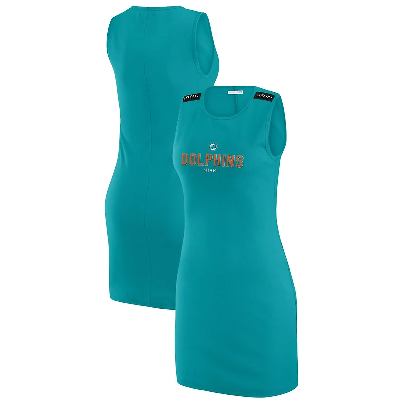 Robe débardeur côtelée pour femme WEAR by Erin Andrews x Gracie Hunt Aqua Miami Dolphins