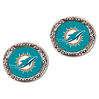 Boucles d'oreilles rondes WinCraft Miami Dolphins pour femmes