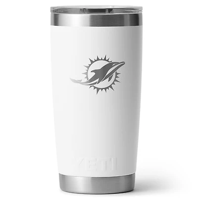 Gobelet Rambler YETI Miami Dolphins Secondary 20 oz avec couvercle Magslider