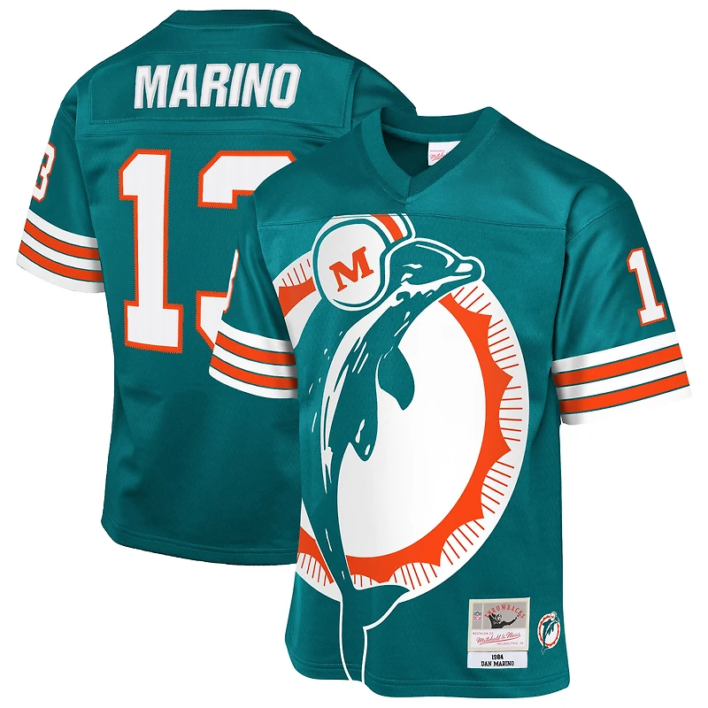 Youth Mitchell & Ness Dan Marino Aqua Miami Dolphins 1984 Throwback Fashion Jersey