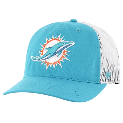 Youth '47 Aqua/White Miami Dolphins Trucker Adjustable Hat