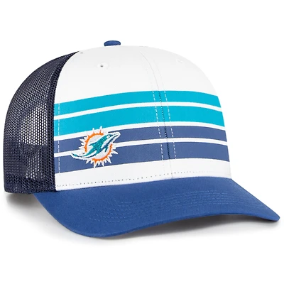 Youth '47 White/Blue Miami Dolphins Cove Trucker Snapback Hat