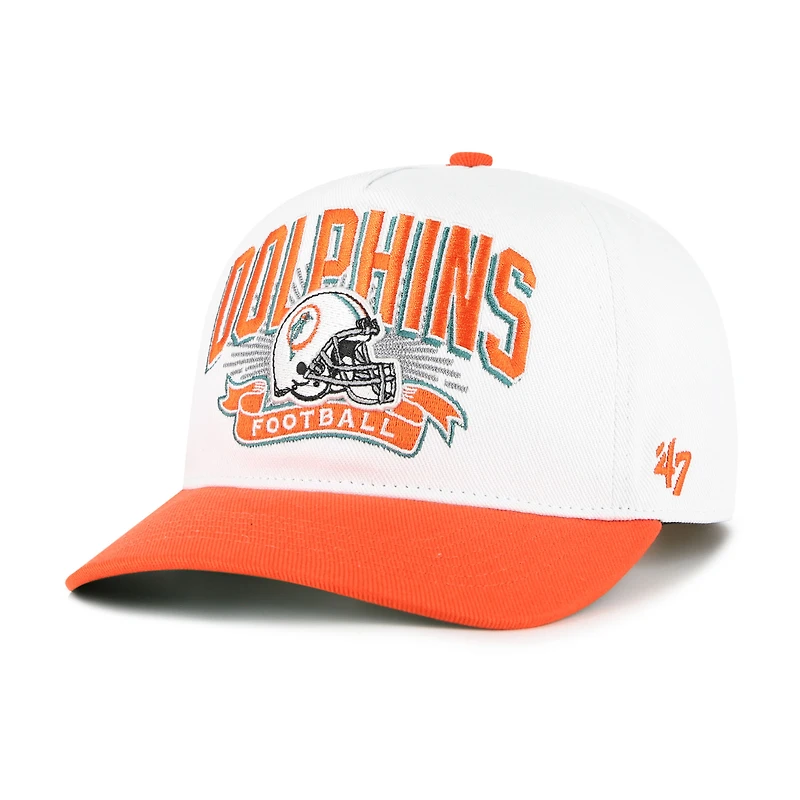 Youth '47 White/Orange Miami Dolphins Prime Play Hitch Adjustable Hat