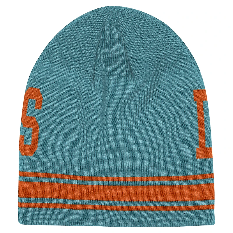 Bonnet en tricot rétro pour jeunes Aqua Miami Dolphins