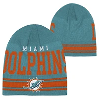 Bonnet en tricot rétro pour jeunes Aqua Miami Dolphins