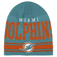 Bonnet en tricot rétro pour jeunes Aqua Miami Dolphins