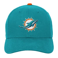 Casquette ajustable pré-courbée pour jeunes de l'équipe des Dolphins de Miami Aqua