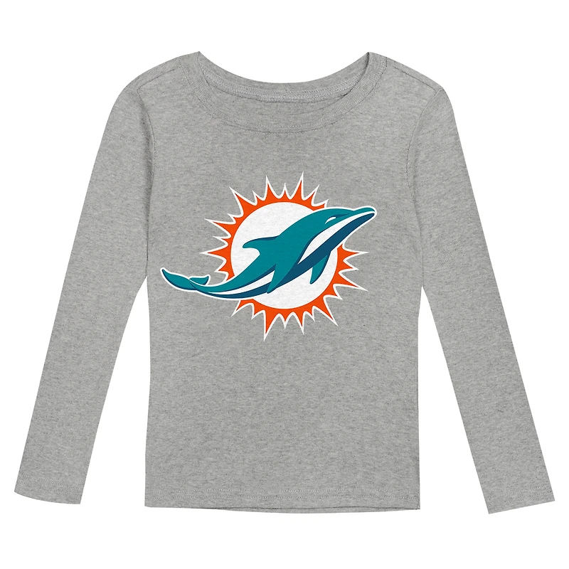 Youth Miami Dolphins Long Sleeve T-Shirt and Pants Sleep Set