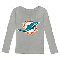 Ensemble de nuit pour jeunes Miami Dolphins avec t-shirt à manches longues et pantalon