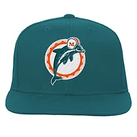 Youth Mitchell & Ness Aqua Miami Dolphins Gridiron Classics Ground Snapback Hat